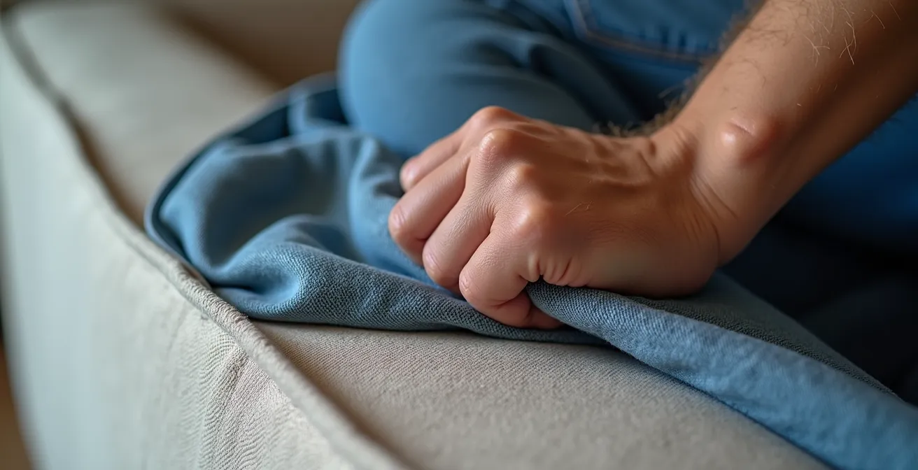 Démonstration du test du poing pour mesurer la profondeur d'assise idéale